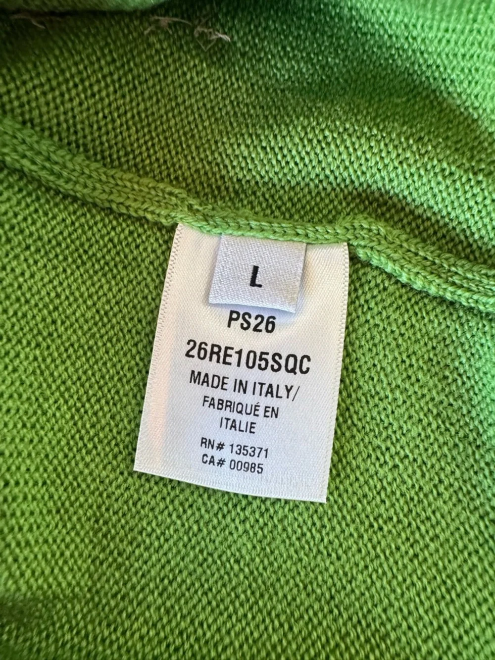 Oscar de la Renta Green Crewneck Sweater with Pink Floral Crystal Embroidery - Picture 14 of 16